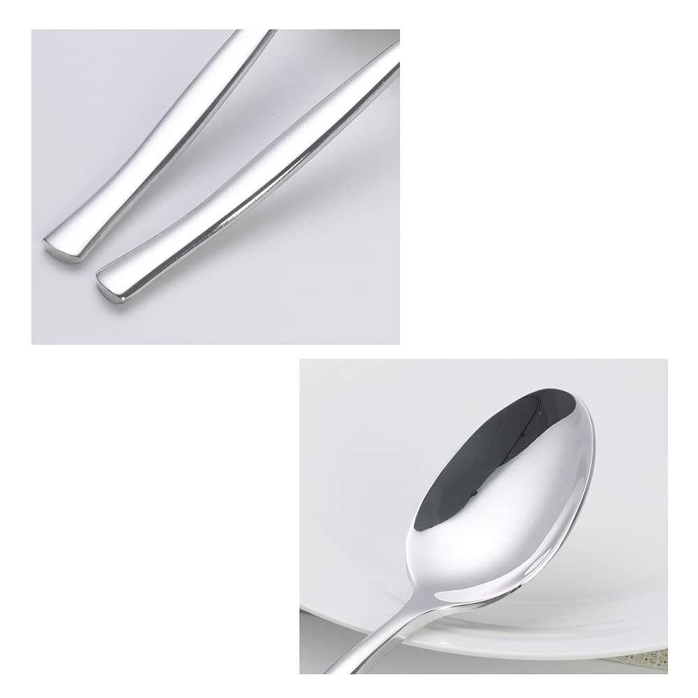 Qskely 12 Pieces Stainless Steel Dinner Spoons