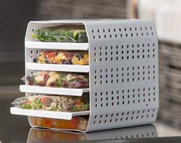 Skymall Freezer Cube Tier Zip Lock Freezer Bag Storage System (Pack Of 5)