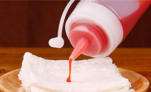 3Pcs 360Ml/12Oz Refillable Empty Squeeze Sauce Condiment Plastic Bottles Container Food Grade Salad Dressing Storage Jar With Ca