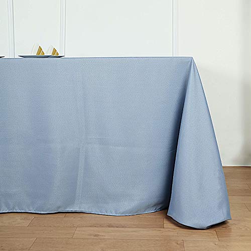 Balsacircle 90X132-Inch Dusty Blue Rectangle Polyester Tablecloth Table Cover Linens For Wedding Party Events Kitchen Dining