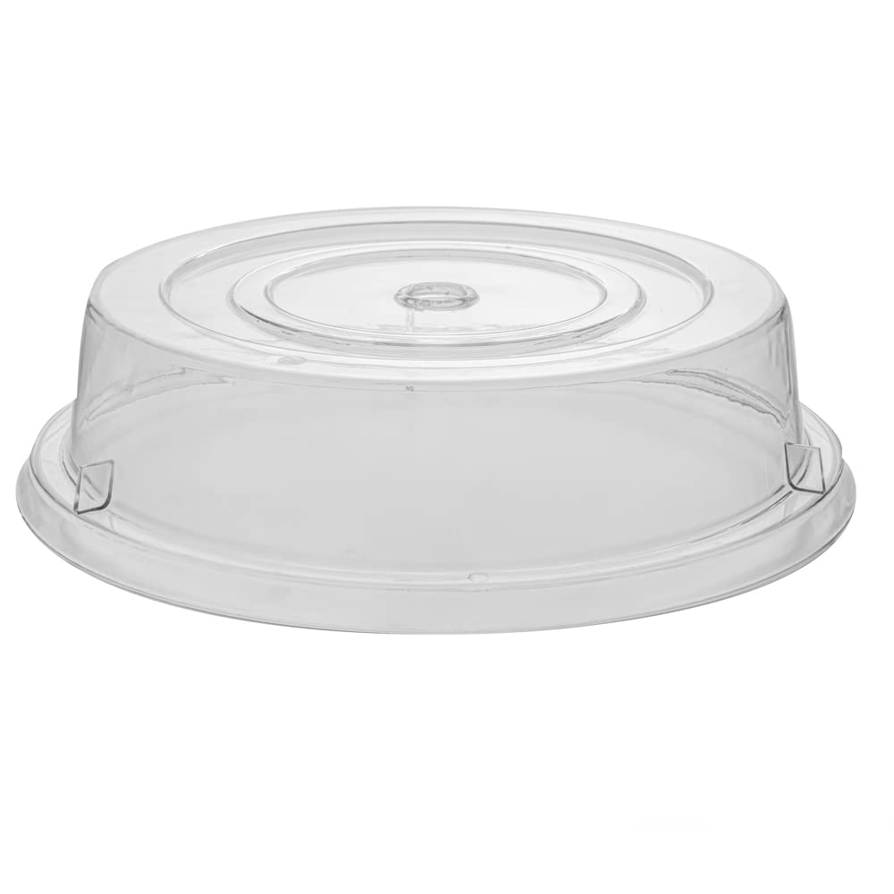 Restaurantware Cater Tek 11 Inch Polycarbonate Plate Covers 10 Shatterproof Dish Covers - Dishwashable For 11 Inch Plates Clear