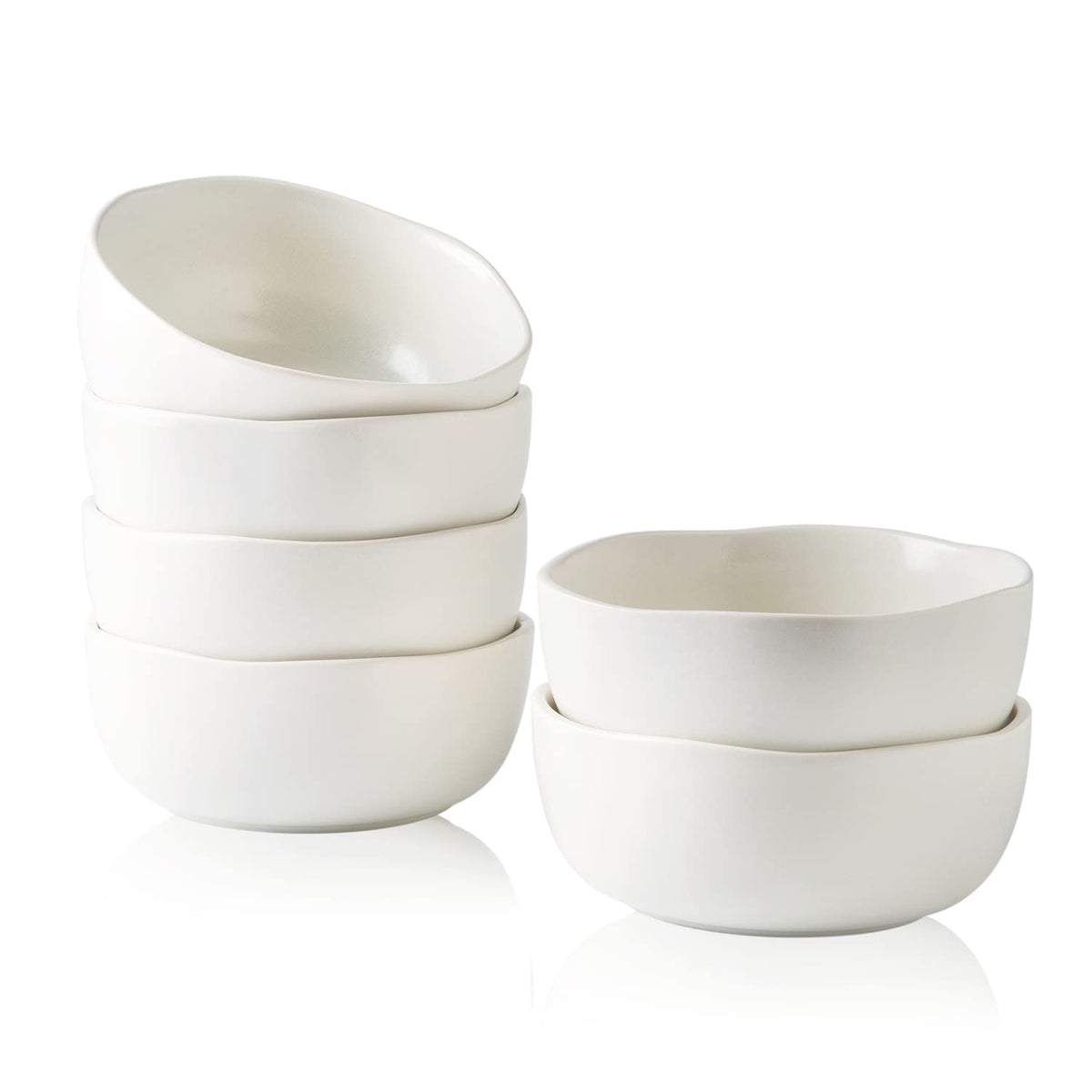 Amorarc Stoneware Cereal Bowls For Kitchen, 28Oz Large Ceramic Soup Bowls Set Of 6 For Meal, Chip-Resistant Kitchen Bowls With W