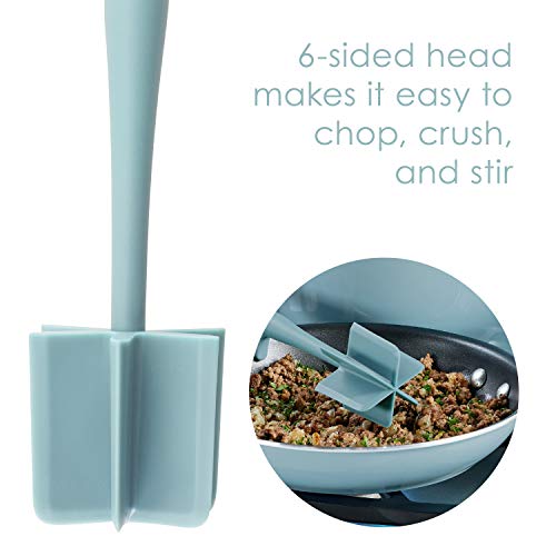Rachael Ray Tools And Gadgets Lazy Chop And Stir, Flexi Turner, And Scraping Spoon Set, 3 Piece, Sky Blue
