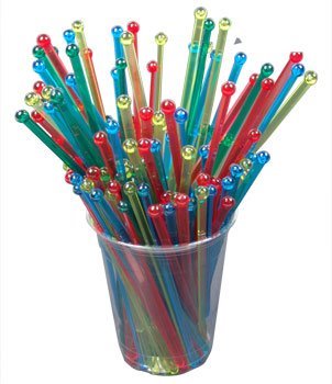Barconic Ball Head Stirrers - Assorted (Bag Of 500)