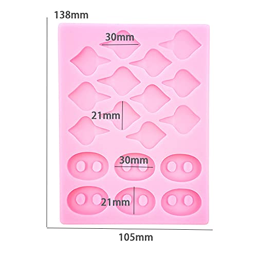 Cestony Pig Nose Ears Shape Silicone Molds For Diy Cake Fondant Biscuit Cookies Soap Sugar Pudding Chocolate Hard Candies Desser