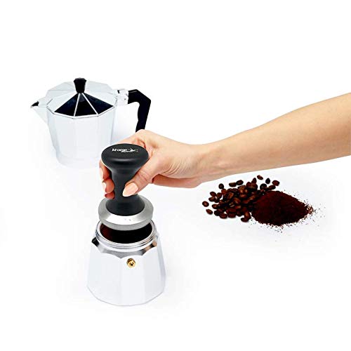 Krome Espresso Coffee Tamper - Premium Quality Stainless Steel, Solid Heavy, Barista Style, 53 Mm - C2277