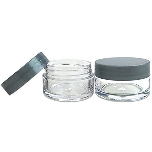 Beauticom 20 Gram/20Ml Empty Clear Small Round Travel Container Jar Pots With Lids For Make Up Powder, Eyeshadow Pigments, Lotio