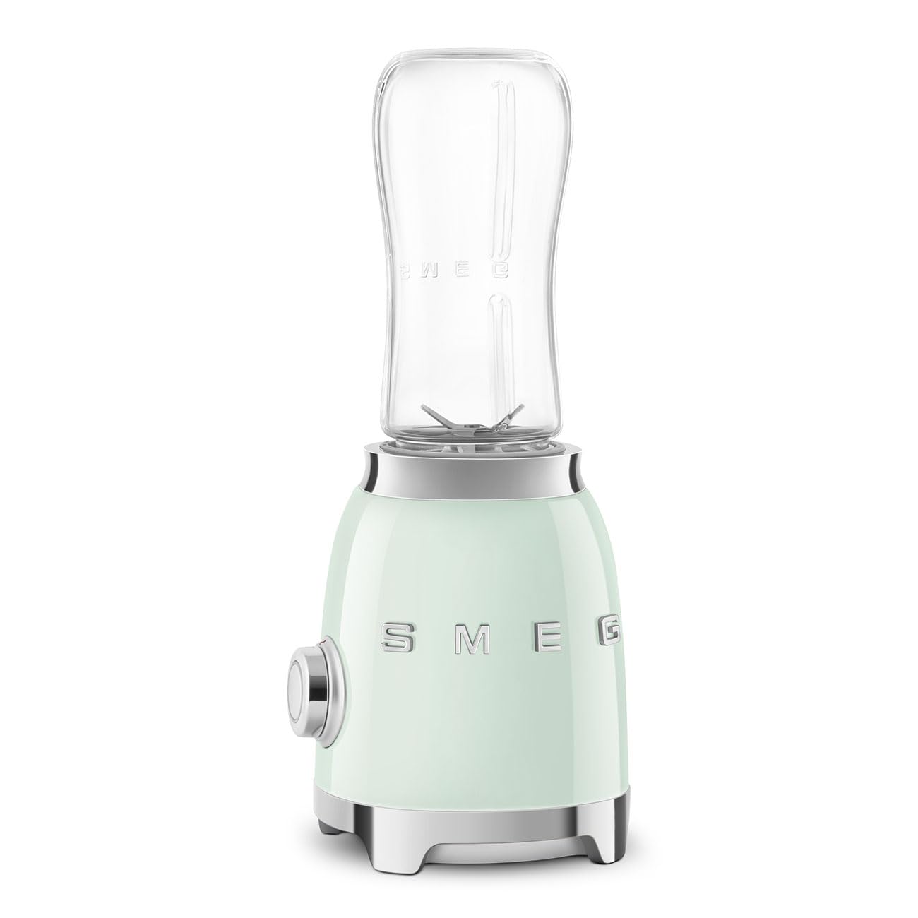 SMEG 50s Retro Style Personal Blender with Backlit Knob and Two BPA 600 ML Free bottles PBF01PGUS Pastel Green