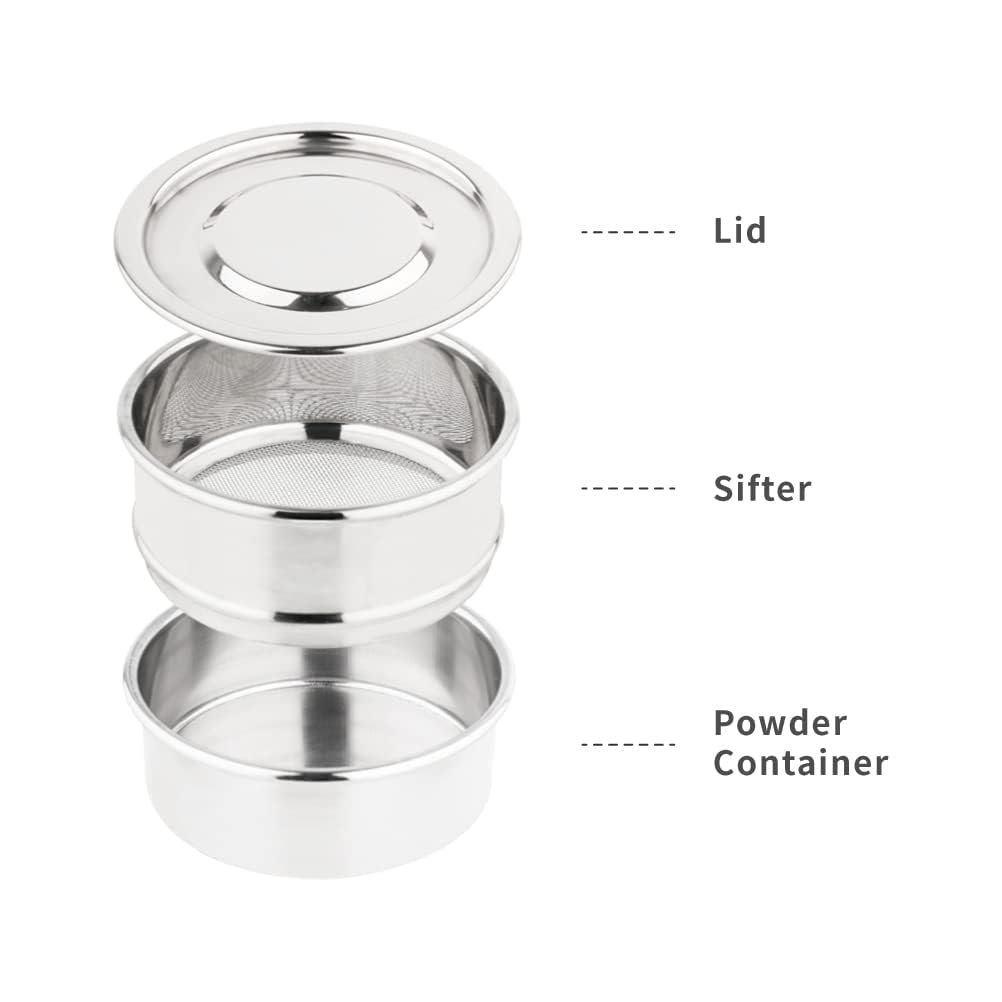 Watchget Coffee Cupping Grind Sifter Coffee Sieve Calibration Fine Mesh 20 Mesh Sieve With Cleaning Brush Stainless Steel Profes