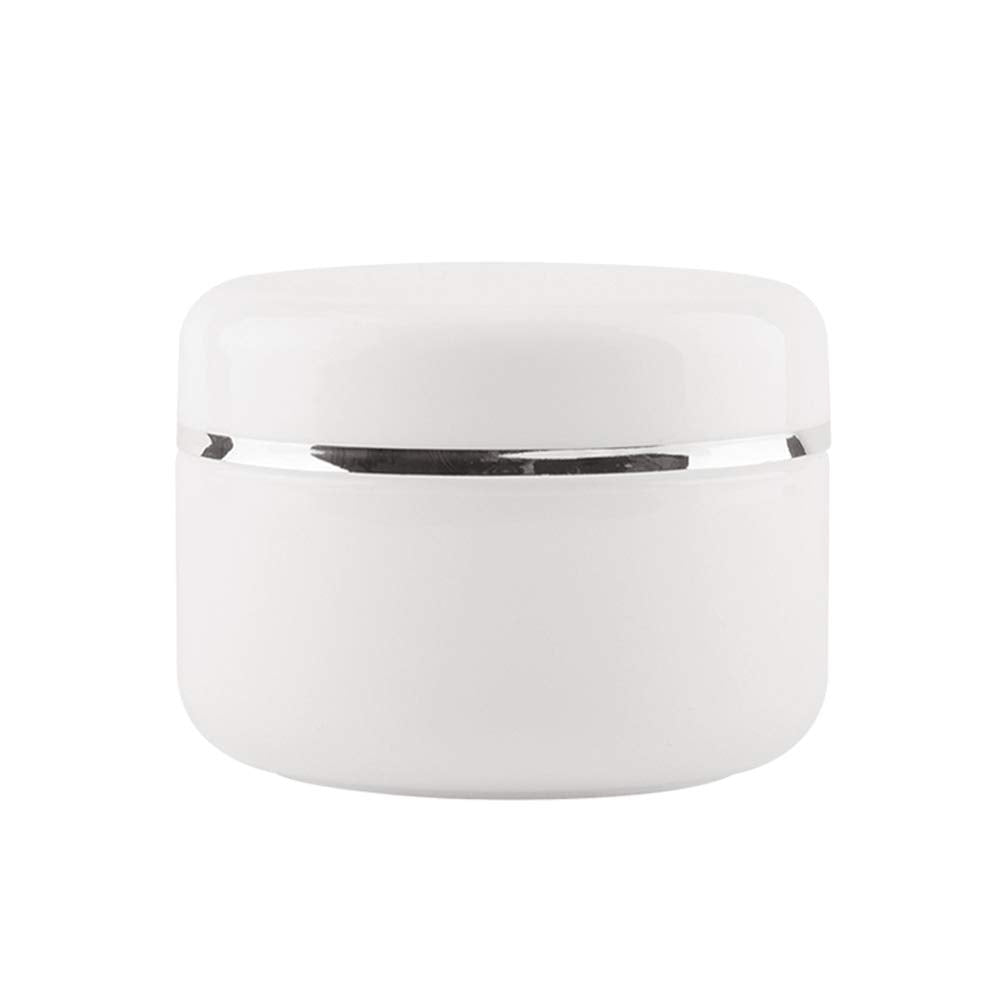 6 Pack 3.4Oz/100G Empty Plastic Clear Round Jars Bottles With Inner Liners And Screw Lid Refillable Make-Up Cosmetic Jars Face C