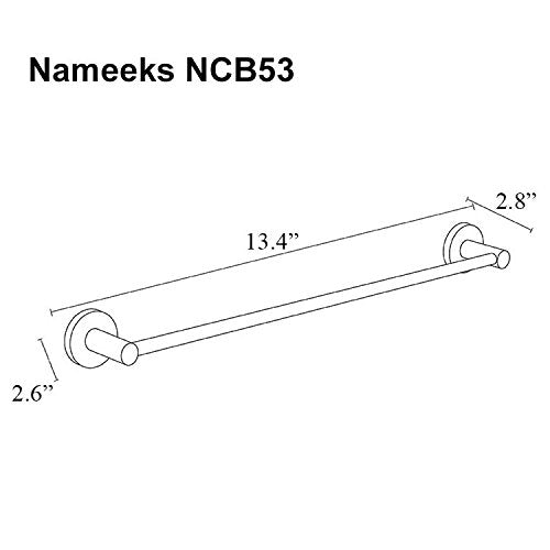 Nameeks Ncb53 Ncb Towel Bar, One Size, Black
