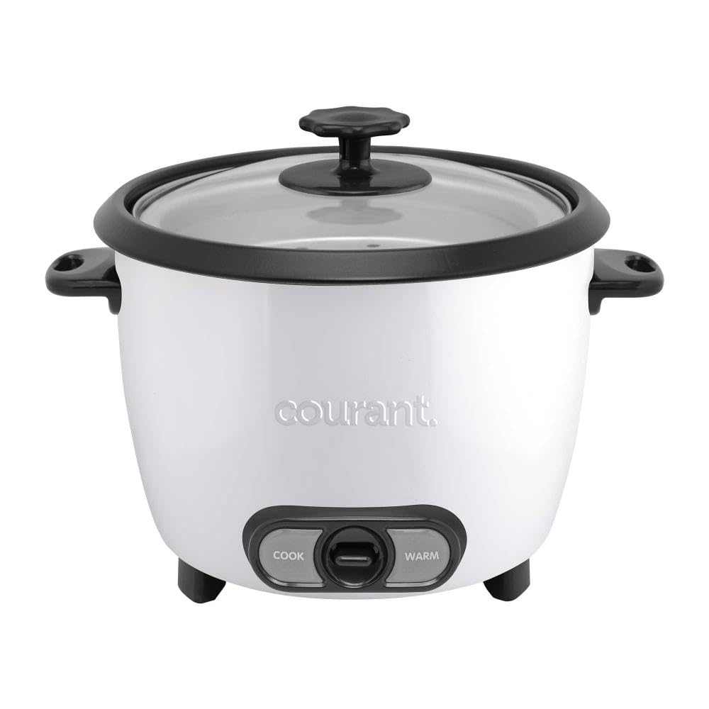 Courant large rice cooker, 30 Cup cooked OneTouch large capacity rice cooker family Removable NonStick Bowl, with steamer try,