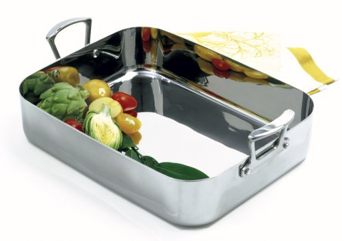 Norpro Stainless Steel Krona 16.25 X 12.5 Roaster With Rack, 16.25