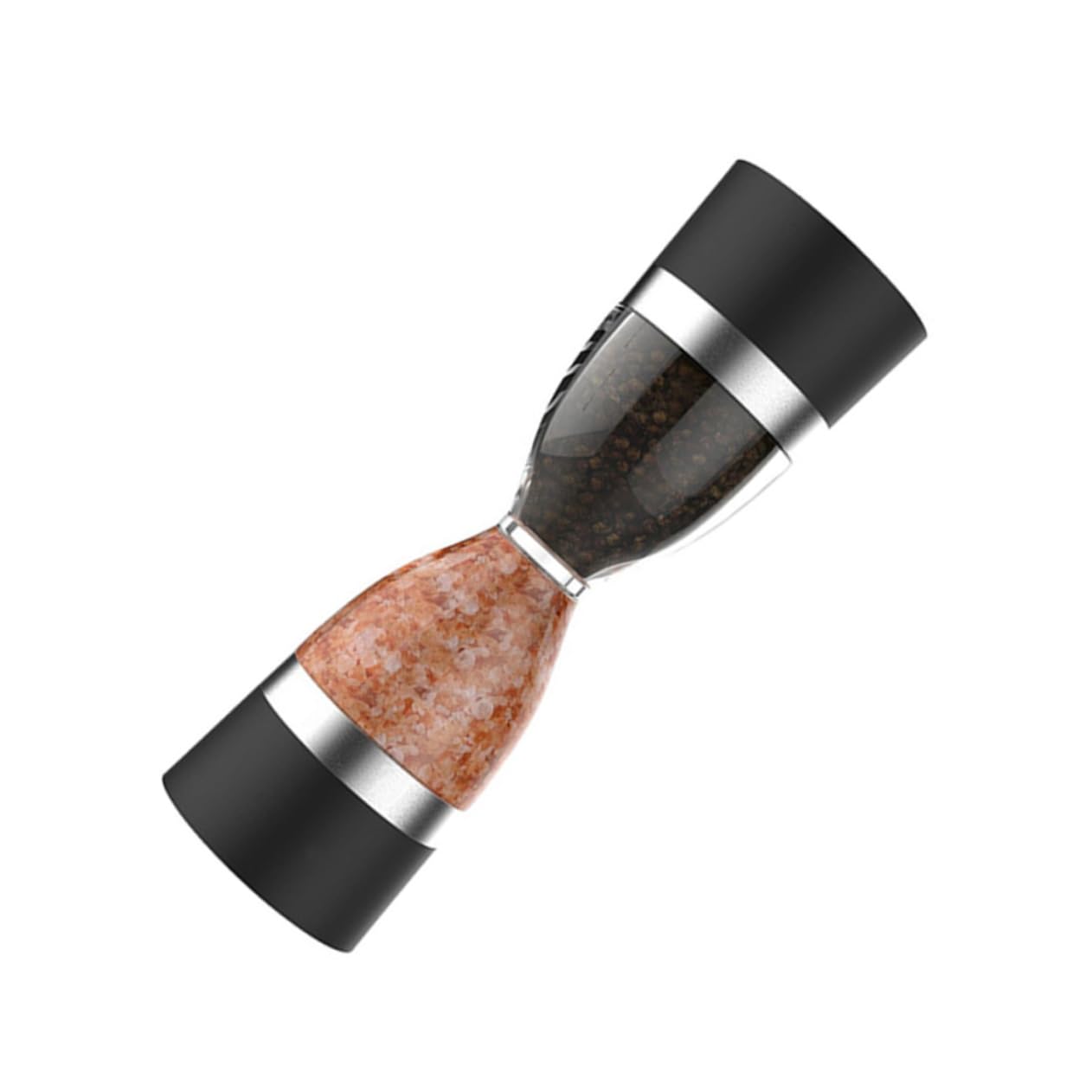 STOBAZA Doubleended Manual Pepper and Salt Grinder with Ceramic Tool for Grinding Spices Present for Friends and Family Black