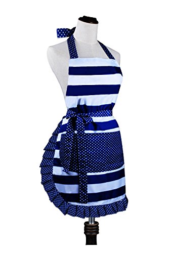 Lovely Lady'S Kitchen Fashion Cooking Baking Kitchen Aprons With Pockets For Mother'S Day Gift, Plus Size Apron (31 X 28 Inches)