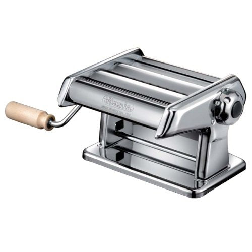 Pasta Maker Machine by Imperia- Heavy Duty  Italy Made Steel construction w Easy Lock Dial and Wood grip Handle- Make Fresh Homemade Authentic Italian Pasta Noodles - Model 190