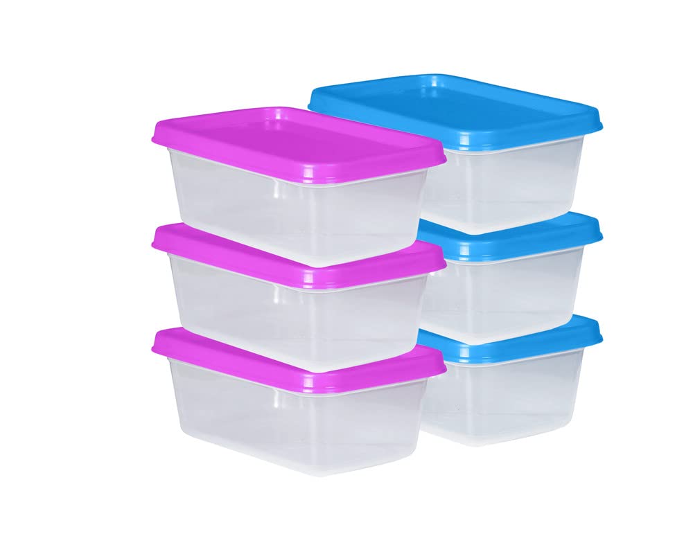 Woolco Airtight Container Set For Fridge  Airtight Food Storage,Bpa Free Plastic Cereal Container For Kitchen Spm 500 Ml  Pack