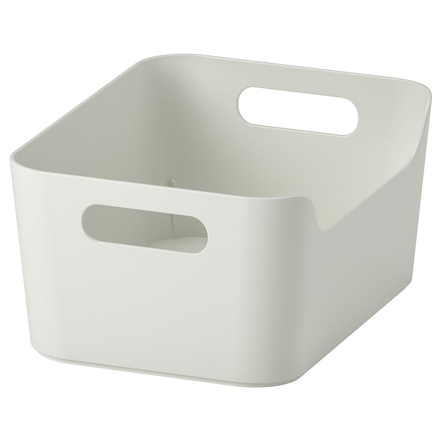 Uppdatera Storage Box, White, 24X17 Cm (9 1/2X6 3/4 In)  Compact And Durable Organizer For Home, Office, And Closet  Stylish, 