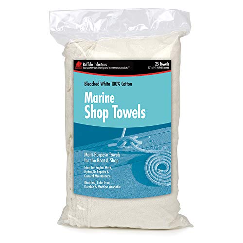 Buffalo Industries (62031 14'' X 14'' Marine Shop Towels, (Pack Of 25)