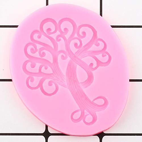 1Pc Life Tree Embellishment Silicone Mold For Diy Soap Mould Gum Paste Candy Chocolate Fondant Mold Handmade Cupcake Cake Topper