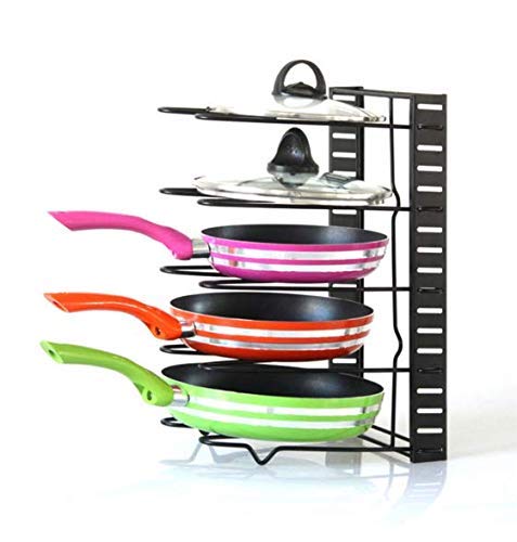 Dhruheer Multipurpose Kitchen Organizer  Plate Dish Shelf Rack Stand Holder  Kitchen Pan  Pot Tray Rack Organizer Holder  Cu