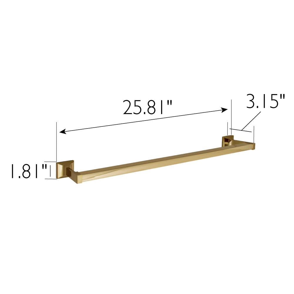 Design House 533273 Millbridge 24-Inch Towel Bar, Polished Brass