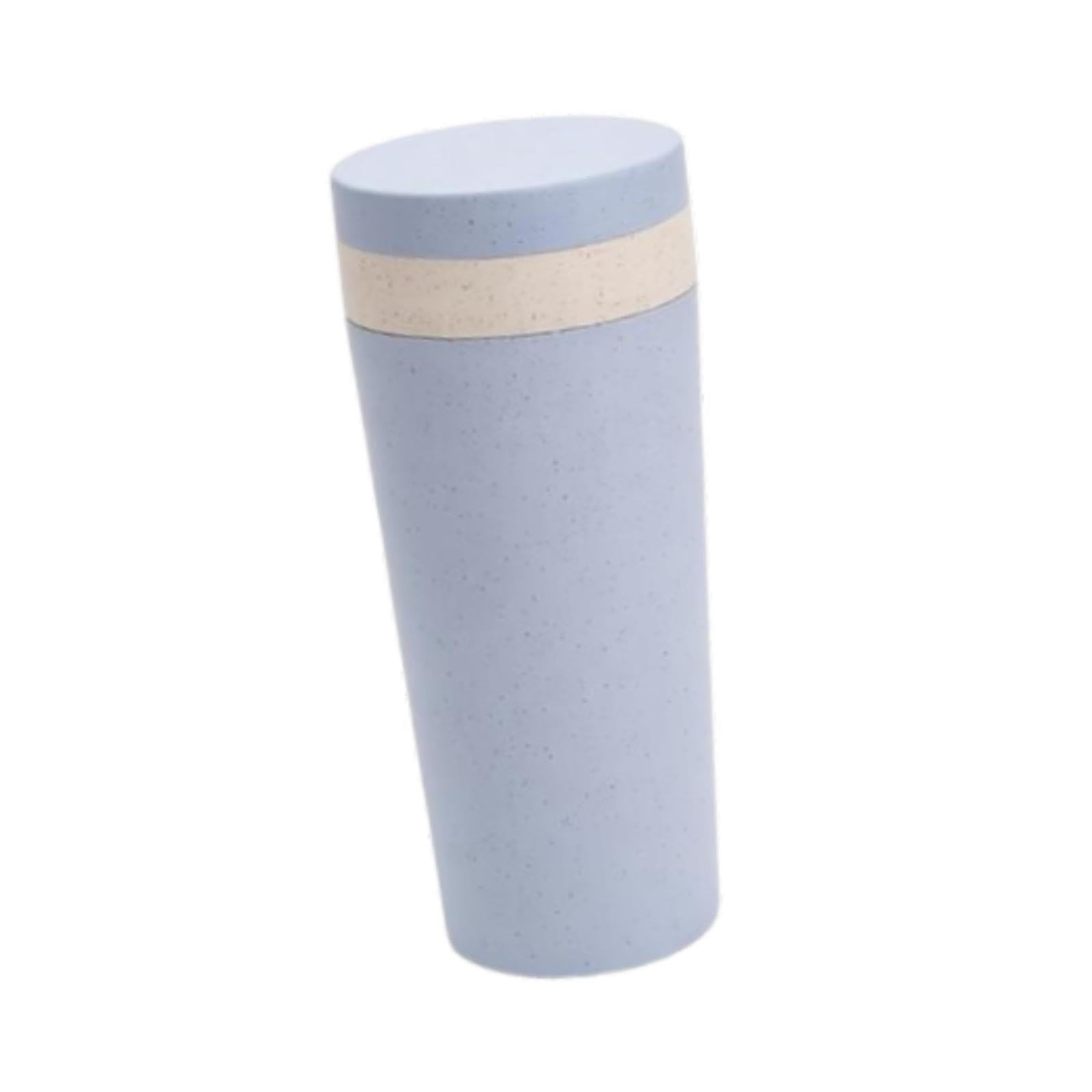 Merishopp Wheat Straw Water Bottle Reusable Compact Travel Mug For Home Office Outdoor Blue