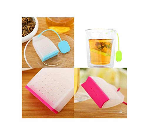 4 Pack Reusable Silicone Tea Bags Loose Leaf Tea Infuser Strainer Set Premium Tea Filter With Long Rope For Tea Cups Mugs And Te