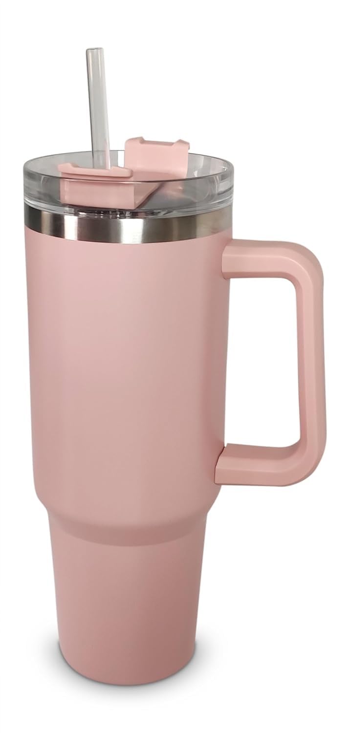 Eultur 1200 Ml Tumbler Cup With Lid Straw And Handle Stainless Steel Vacuum Insulated Tumbler For Water, Tea Or Cold Coffee Idea