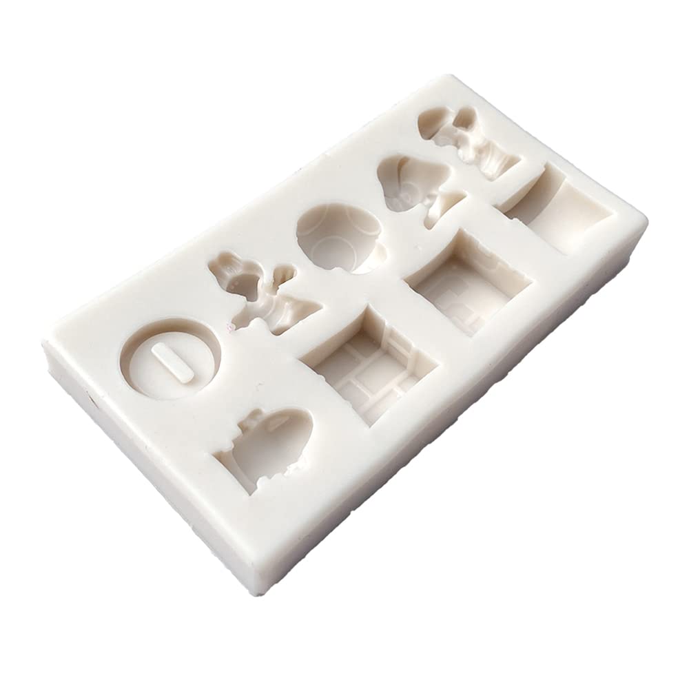 Guratapa 9 Hole Suitable For Super Mario Yoshi Dragon Mushroom Gold Coins Silicone Molds For Diy Fondant Candy Making Chocolate