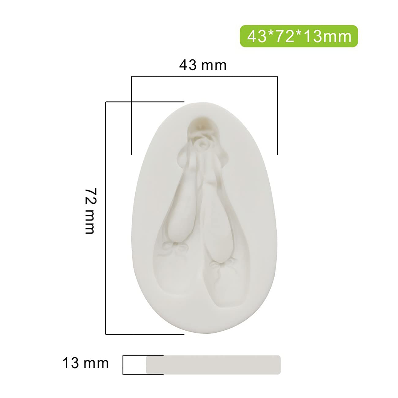 Ballet Shoes Silicone Mold For Dancing Lovers Diy Fondant Candy Making Chocolate Molds Lollipop Desserts Ice Cube Gum Clay Soap
