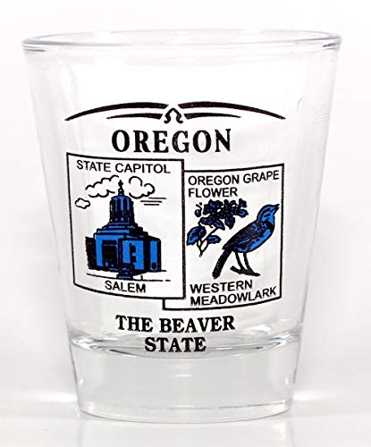 Oregon State Scenery Blue New Shot Glass