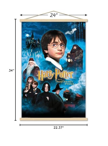 Trends International Harry Potter And The Sorcerer'S Stone - Candles One Sheet Wall Poster, 22.375'' X 34'', Print And Beechwood
