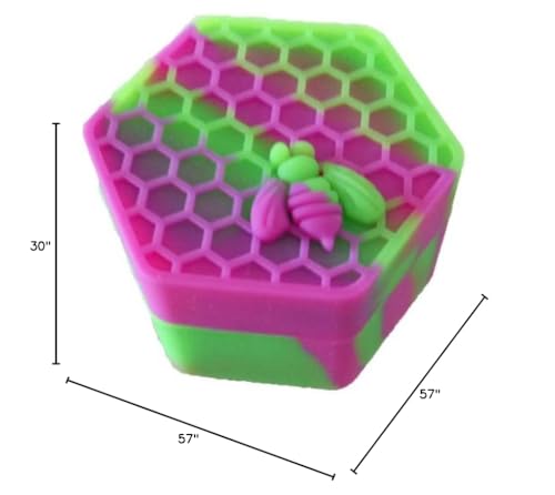 Gentcy 26Ml 1Pcs Purple Hexagon Silicone Container Jar New Honeybee Silicone Jar Box