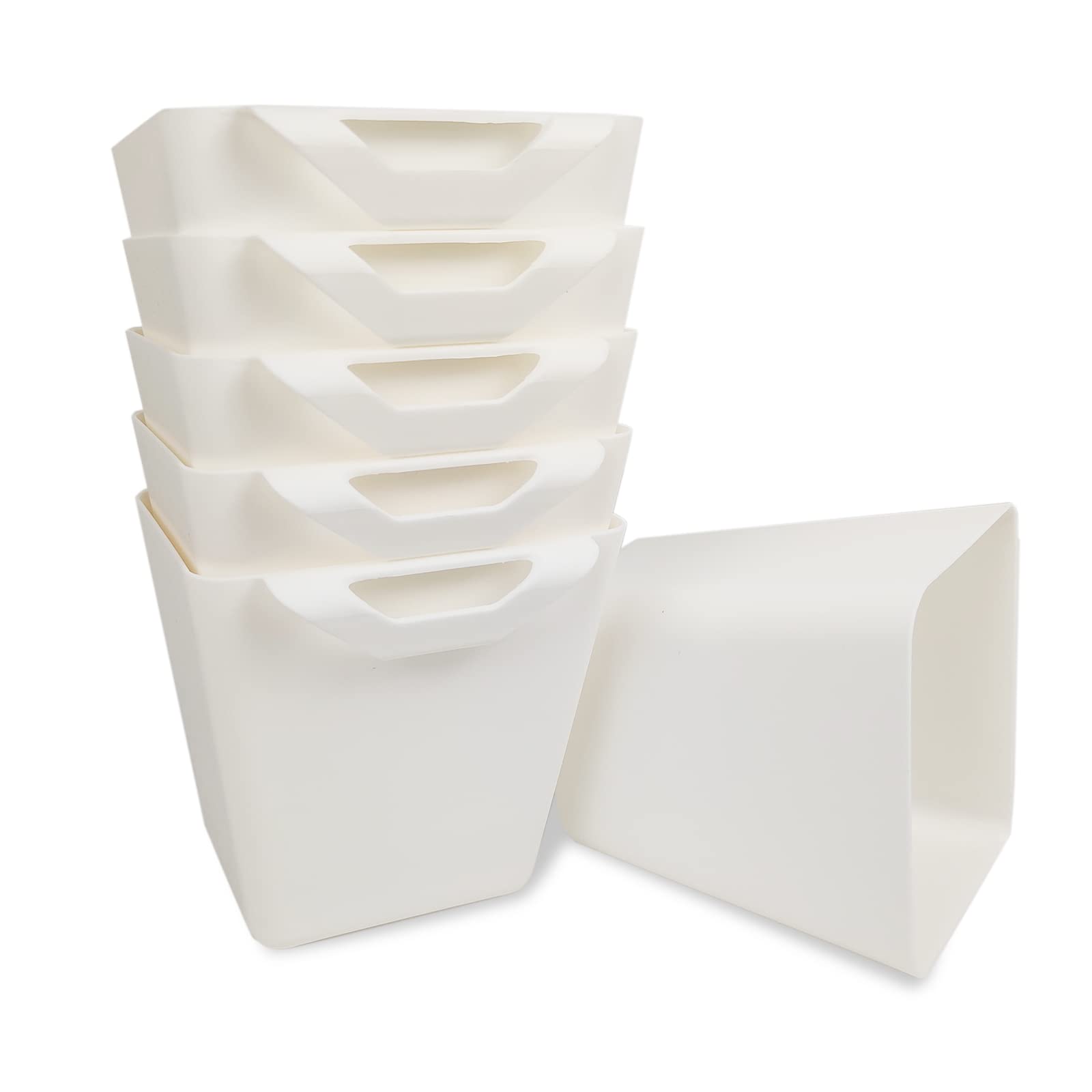 6 Pack Hanging Cup Holder Rolling Cart Organizer Accessories Trolley Basket Storage Hanging Bucket Hanging Container For Kids