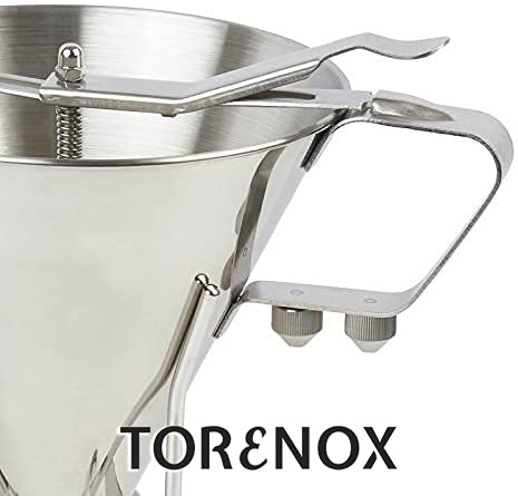 Torenox Confectionery Funnel Stainless Steel Funnel With Three Nozzles And Stand Professional Commercial Cake Decorating Tool Fu