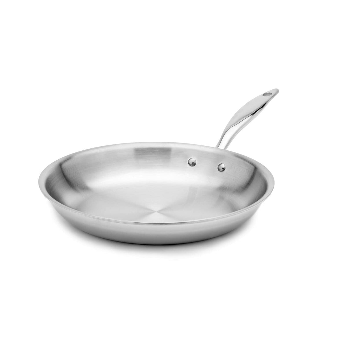 Heritage Steel 12 Inch Fry Pan | Made In Usa | Titanium Series | 316Ti Skillet With Stay Cool Handle | Fully Clad Stainless Stee