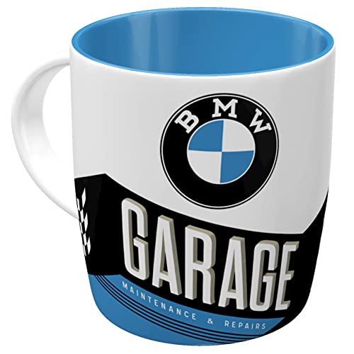 Nostalgic-Art Retro Coffee Mug  BMW - Garage - Gift idea for car accessories fans  Large Ceramic Cup  Vintage Design  11.2 oz