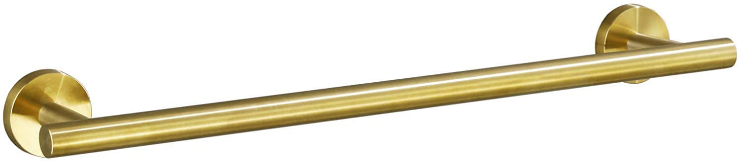 USHOWER Brushed Gold Towel Bar  18-Inch Towel Racks for Bathroom Wall-Mounted  SUS304 Stainless Steel Towel Rod Modern Home Decor (Total Length 20-Inch)