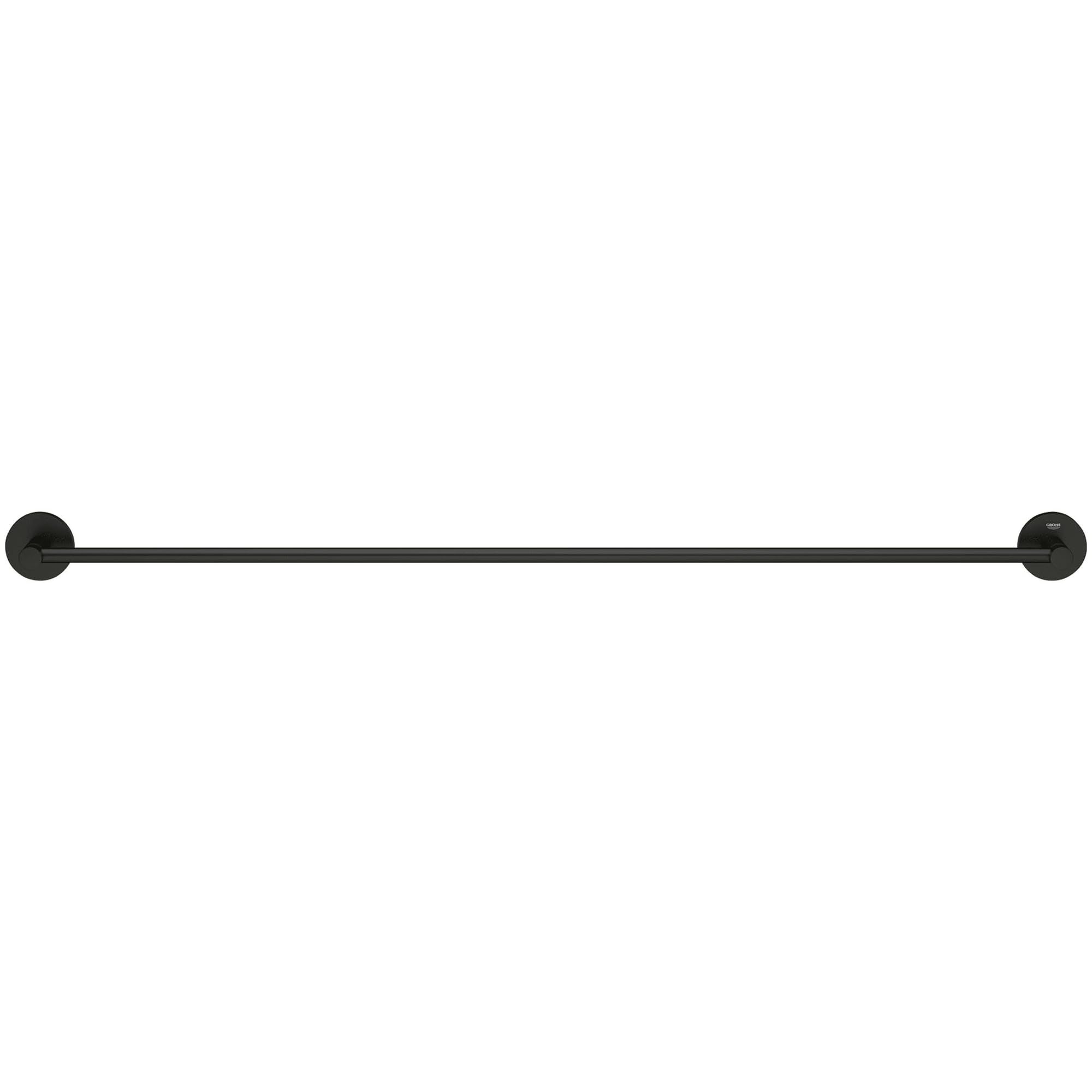 Grohe 403662431 Essentials 32-Inch Wall-Mounted Bathroom Towel Bar, Matte Black