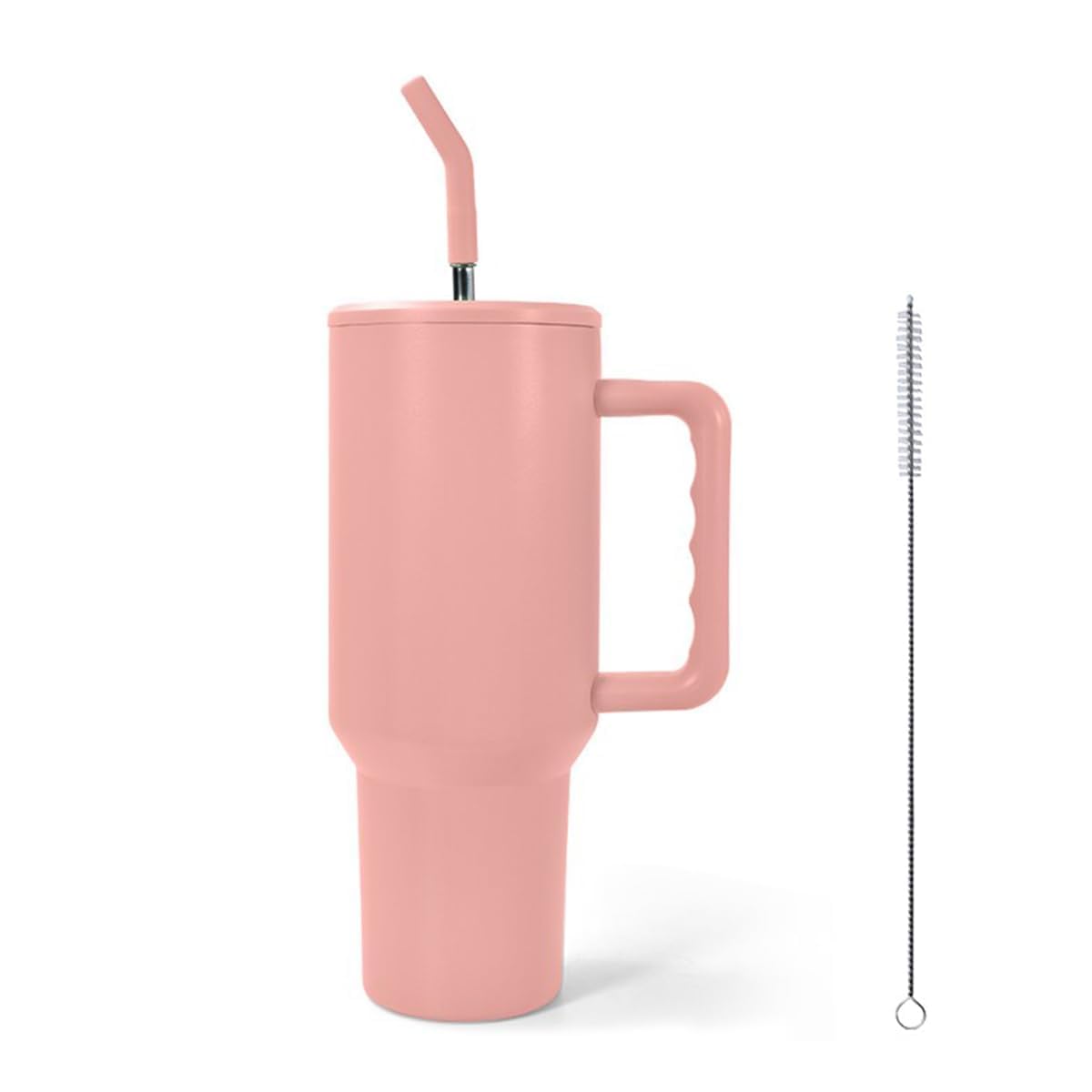 Xibo Tumbler With Straw Modern Travel Mug Tumbler With Handle And Straw Lid Insulated Reusable Stainless Steel Water Bottle Trav