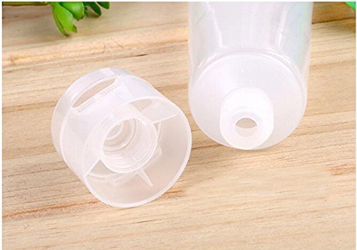20Pcs Empty Refillable Translucent Frosted Plastic Travel Cosmetic Make Up Soft Tubes Container Bottle With Flip Cap Shower Loti