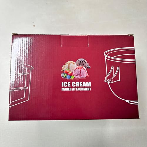 Gdrtwwh Ice Cream Attachment for Kitchenaid Stand Mixer Ice Cream & Sorbet Gelato Maker Fits Kitchenaid 4.5-5Qt Stand Mixer and 5-6-7Qt Bowl-Lift(Dishwasher Safe)