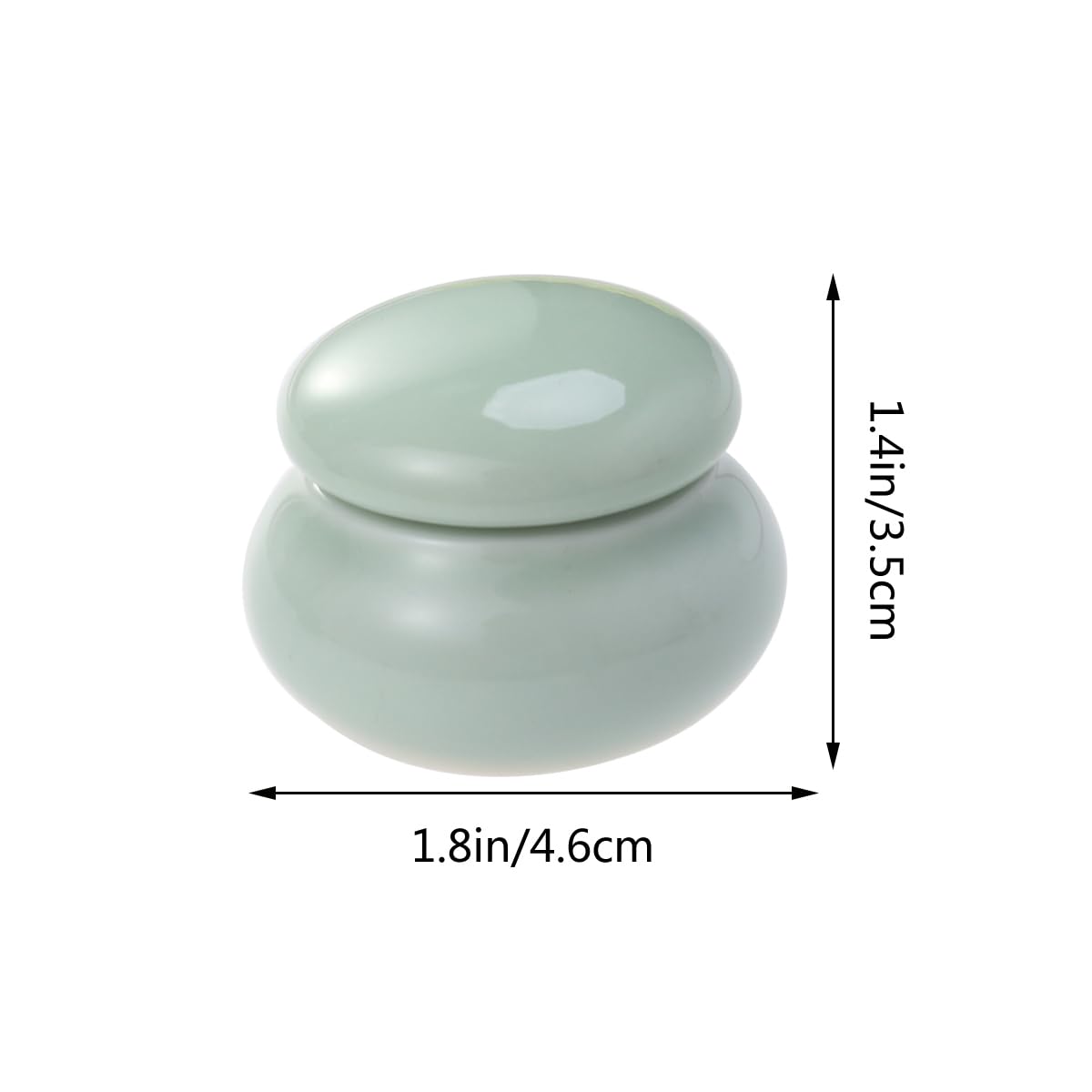 Luxshiny Travel Size Toiletries Make Up Bag Mini Cream Jar, Ceramic Rouge Jar Cosmetic Storage s with Lids Mini Round Ceramic fo