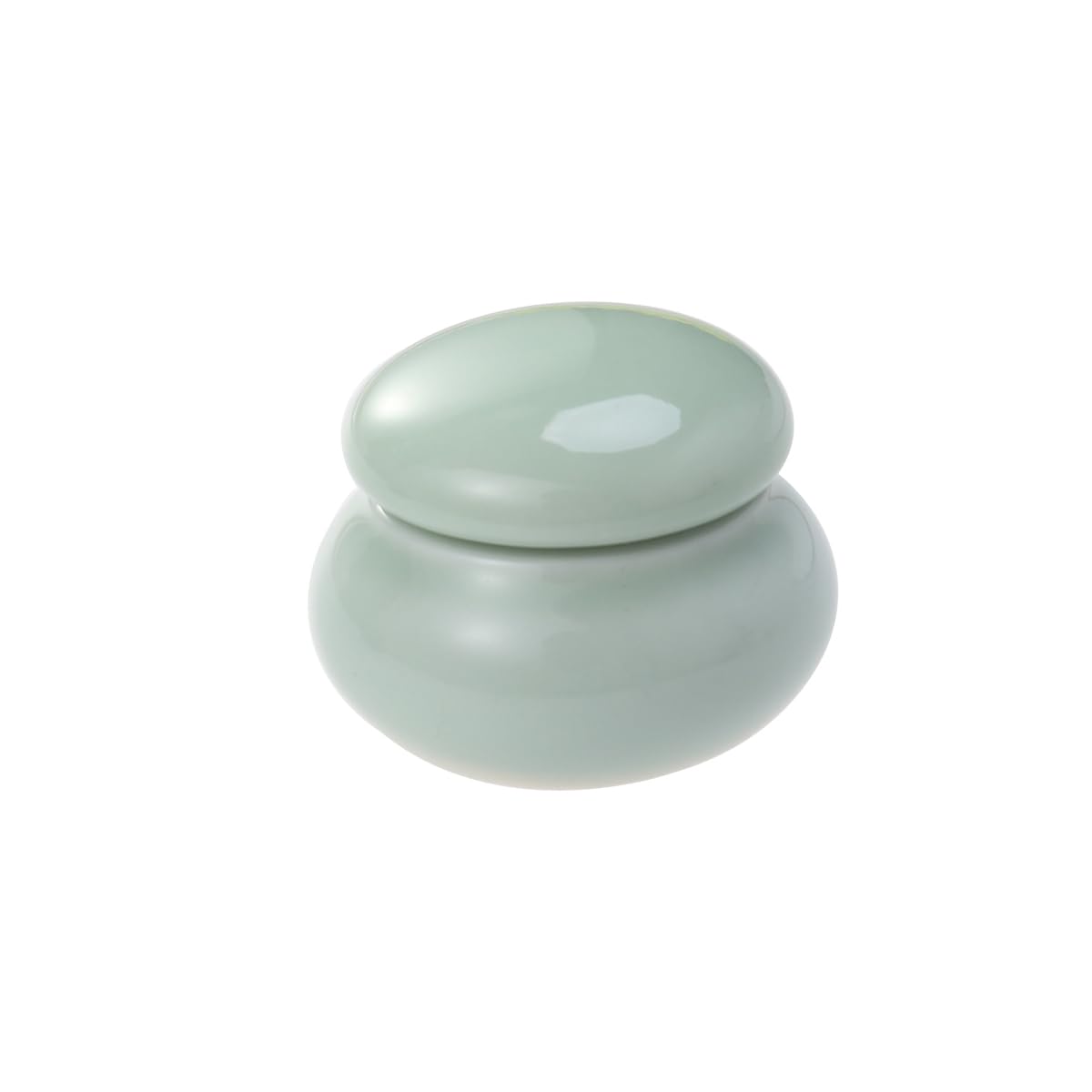 Luxshiny Travel Size Toiletries Make Up Bag Mini Cream Jar, Ceramic Rouge Jar Cosmetic Storage s with Lids Mini Round Ceramic fo