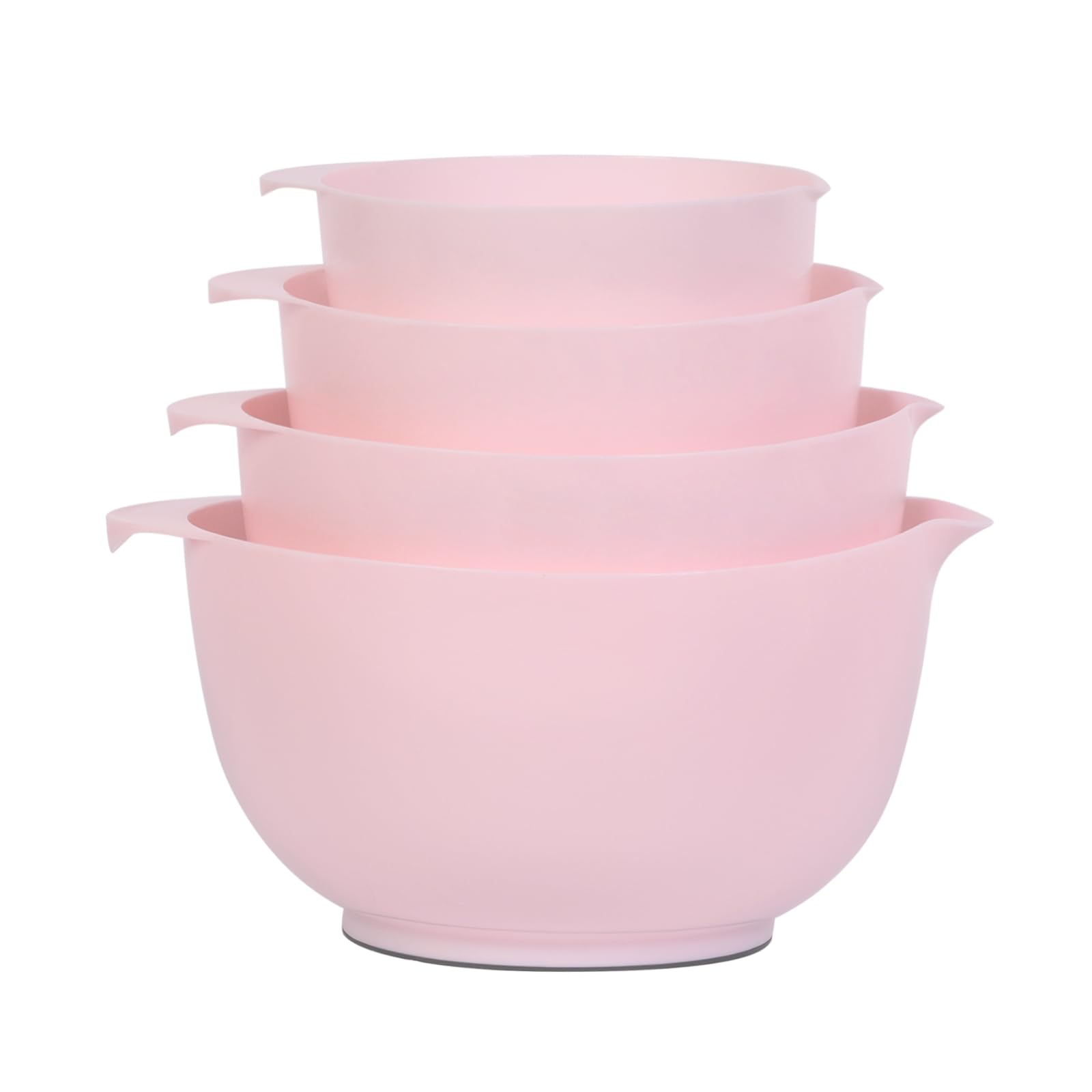 Boxedhome Nesting Plastic Mixing Bowl Set, 4 Piece Mixing Bowl Set With Pour Spouts, Size 1.7, 2.5, 3.5 And 4.5Qt, For Prepping,
