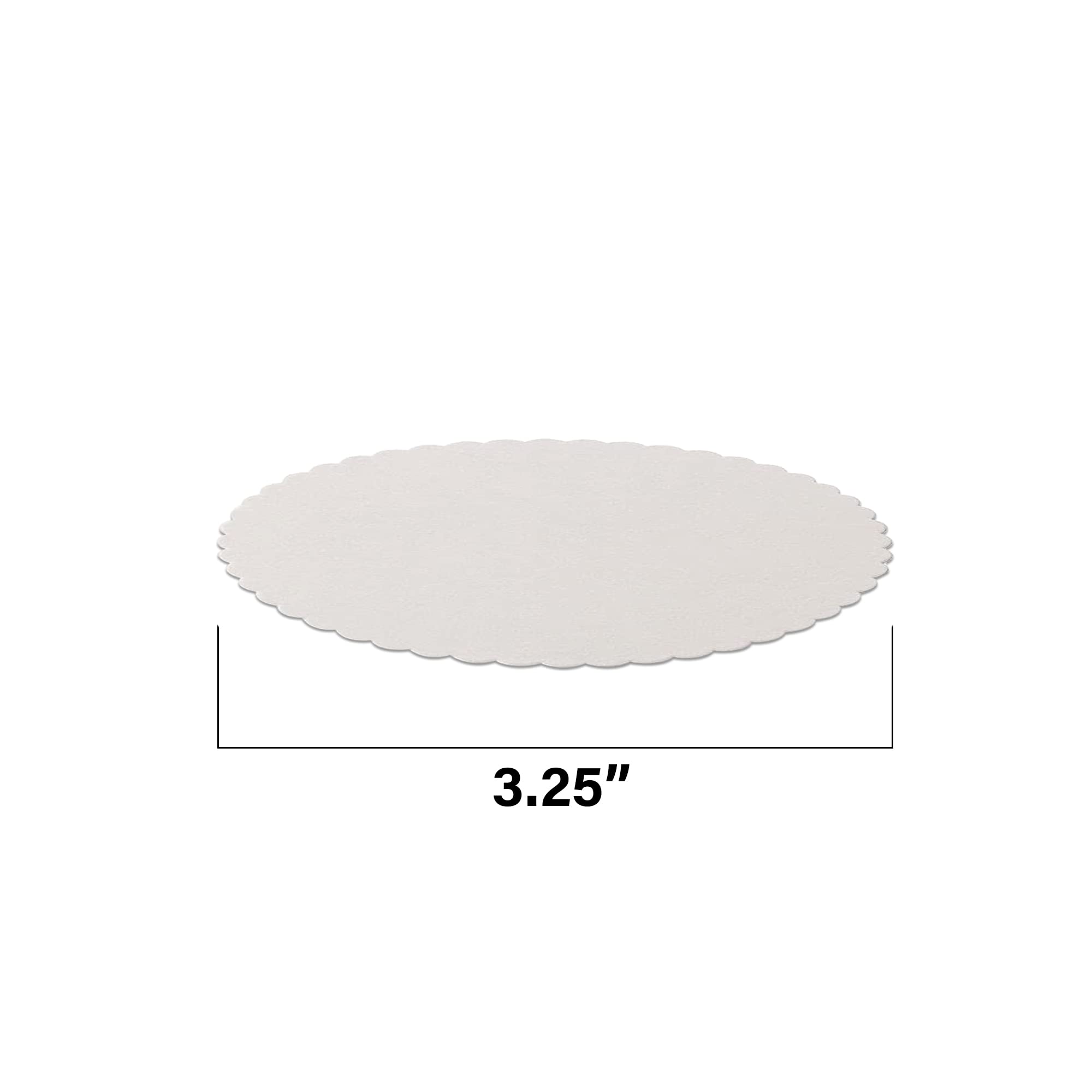 Mt Products White Thin Paper Coasters 3.25'' - Scalloped Edge Disposable Coasters For Drinks Protection Against Leaks And Spills