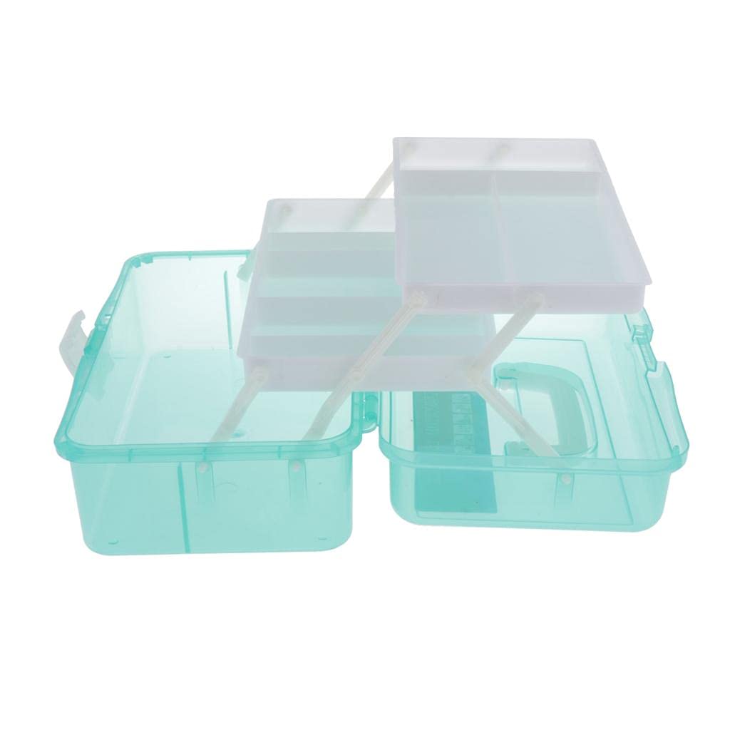 Enakshi Large ThreeLayer Household Toolbox Pencil Box Picture Box Toolbox Green | Crafts | MultiPurpose Craft Supplies | Organ