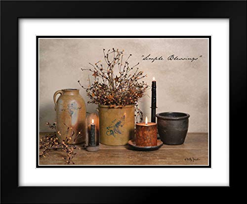 Jacobs, Billy 24X20 Black Modern Framed And Double Matted Museum Art Print Titled Simple Blessings