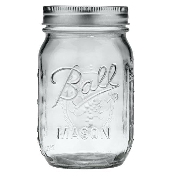 Ball Jar Mason Jars, 12-Pack, Clear